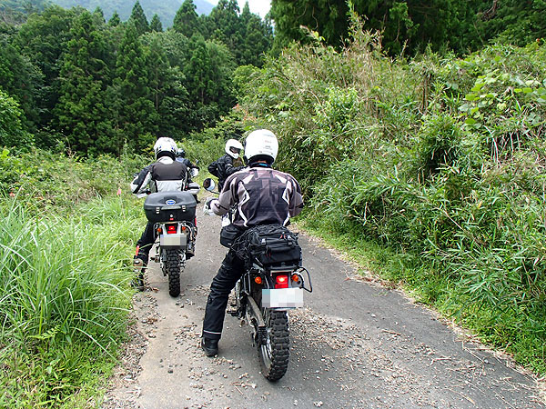 林道アタック開始